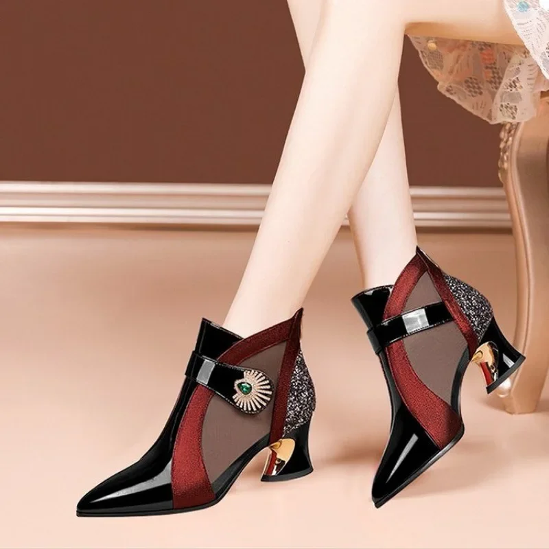 Women Shoes Jeans - Summer Breathable Women's Sandals with Rhinestone