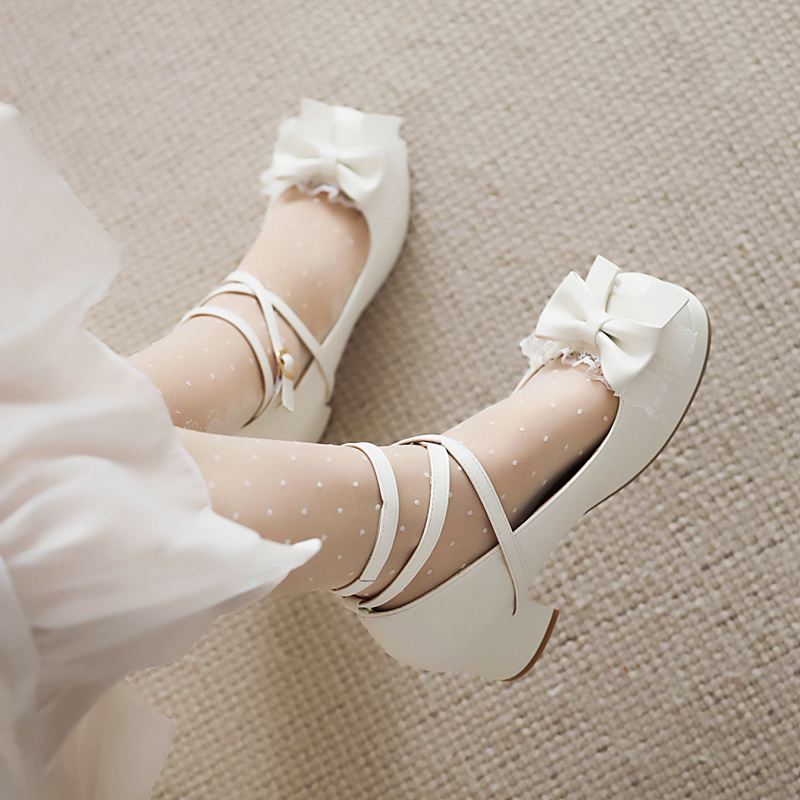 Women'S Shoes Round Toe - SIMLOVEYO Lolita Style Girls Pumps 28