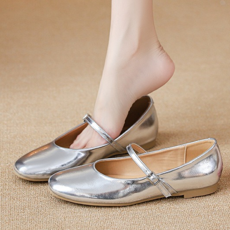 Silver Ballet Flats Shoes Wome - Women'S Shoes Round Toe review and price