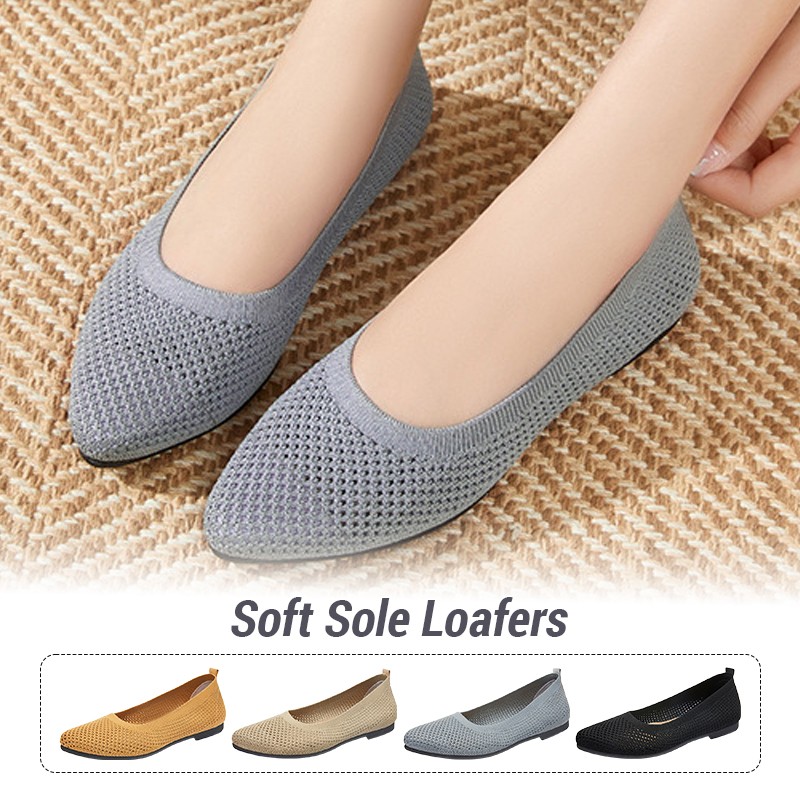 Women Flat Shoes Knitted Loafe - Ballet Flat Women review and price