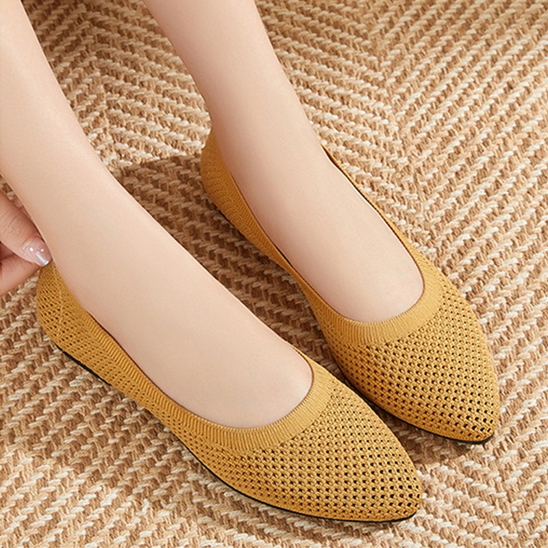 Women Flat Shoes Knitted Loafe - Ballet Flat Women review and price