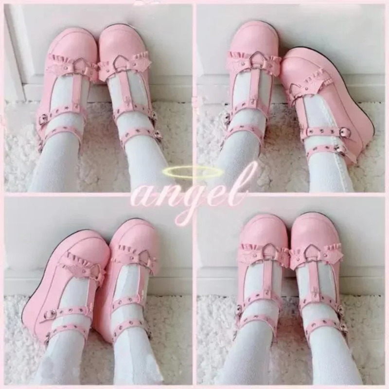 New Sweet Heart Buckle Wedges  - Women'S Shoes Round Toe review and price