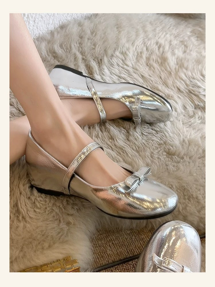 French-style bow square-toe fl - Ballet Flat Women review and price