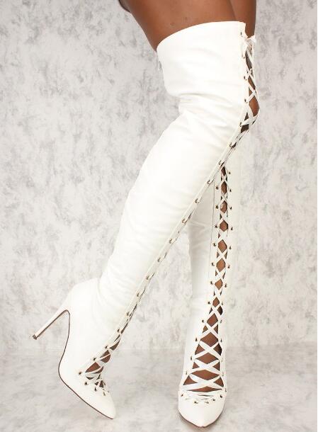 Fashion Women White Black Soli - Ribbon Tie Heel review and price