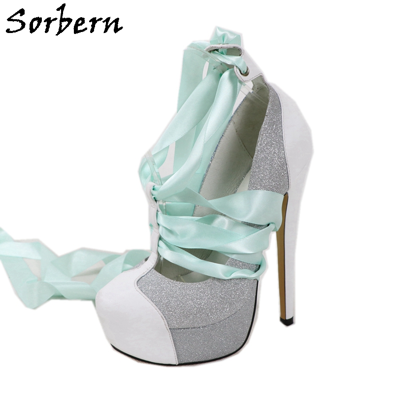 Sorbern White Real Leather Wom - Ribbon Tie Heel review and price