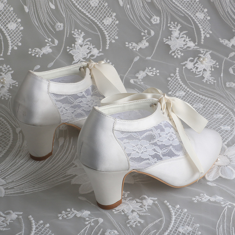 Customized Block Heels Bridal  - Ribbon Tie Heel review and price