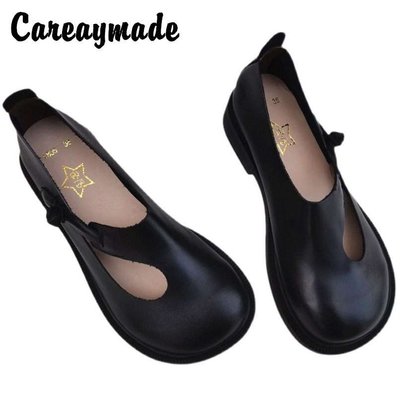Careaymade-Genuine Leather Big - Women'S Shoes Round Toe review and price