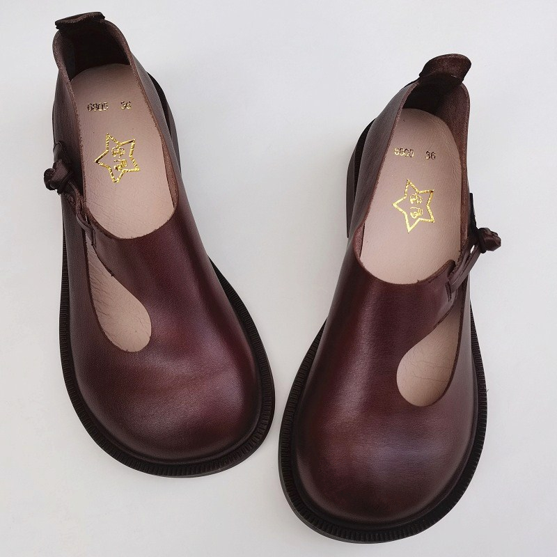 Careaymade-Genuine Leather Big - Women'S Shoes Round Toe review and price