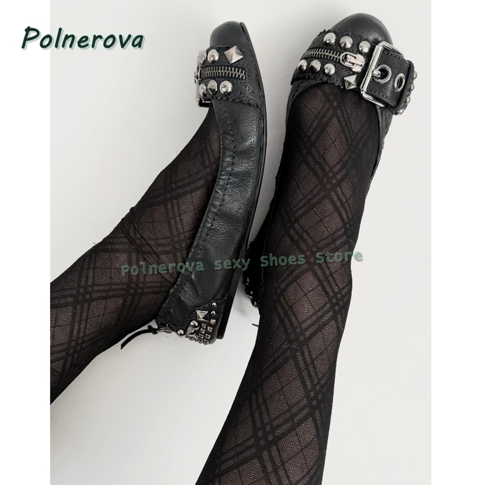 Rivet Belt Buckle Mary Jane Sh - Women'S Shoes Round Toe review and price
