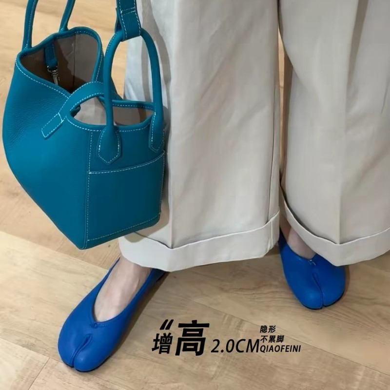 New Split toe Pleated Soft Lea - Ballet Flat Women review and price