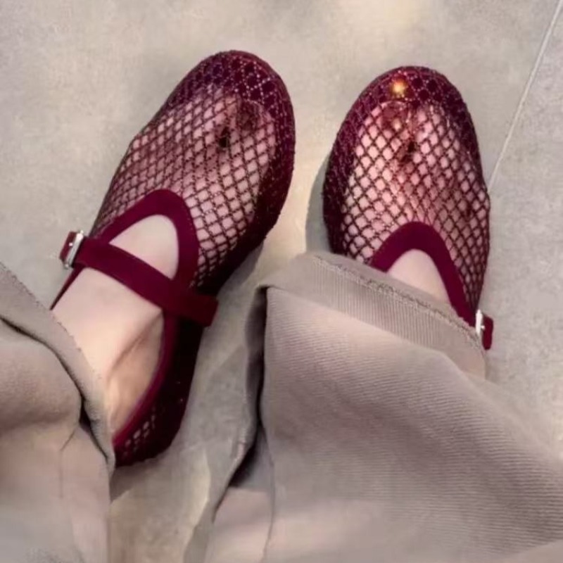 Hollow Rhinestone Baotou Sanda - Women'S Shoes Round Toe review and price