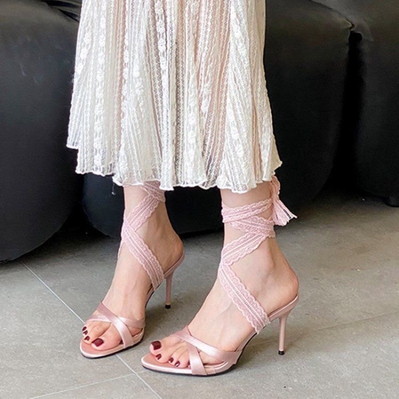 Elegant Women High Heels Sanda - Ribbon Tie Heel review and price