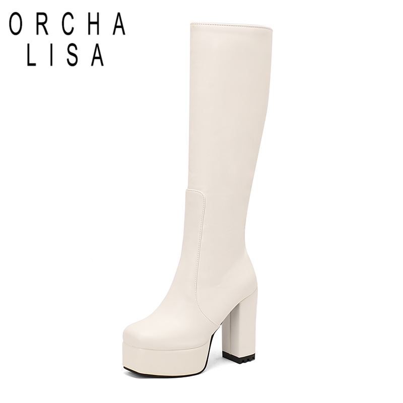 ORCHALISA Glam Ladies Knee Hig - Women'S Shoes Extended Sizes review and price